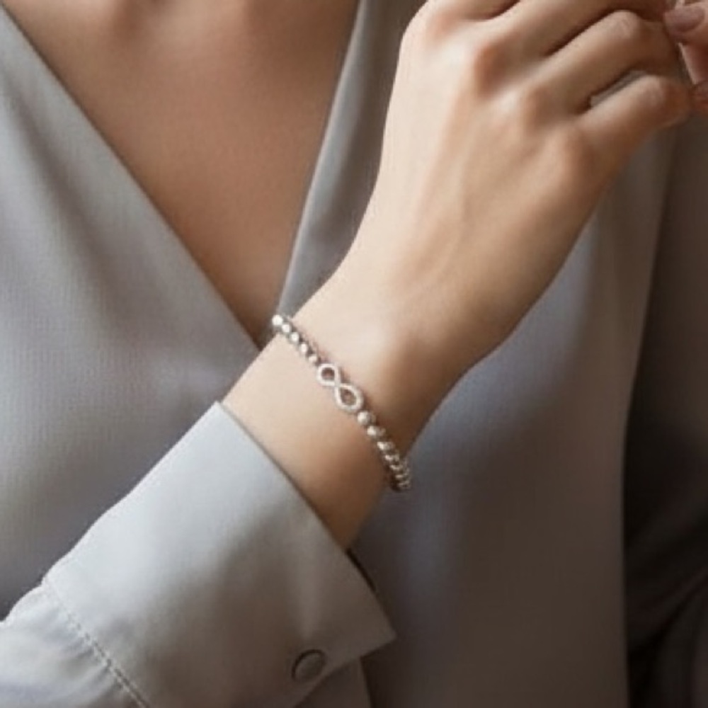 Silver Infinity Fashion Bracelet - Picture 3 of 3